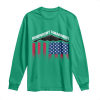 Operation Midnight Hammer Long Sleeve Shirt Tactical Warfare Jets Bombers Military American Flag