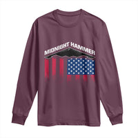 Operation Midnight Hammer Long Sleeve Shirt Tactical Warfare Jets Bombers Military American Flag
