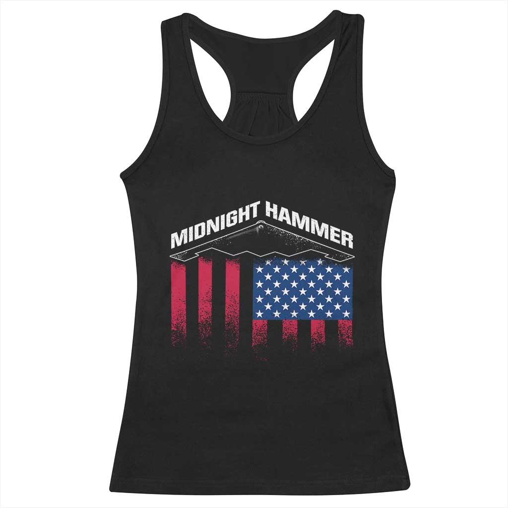 Operation Midnight Hammer Racerback Tank Top Tactical Warfare Jets Bombers Military American Flag