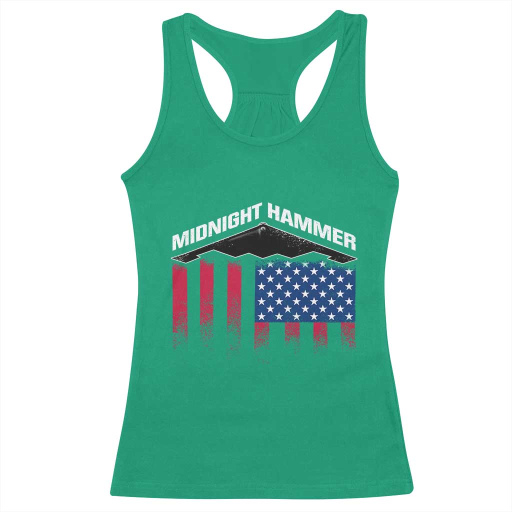 Operation Midnight Hammer Racerback Tank Top Tactical Warfare Jets Bombers Military American Flag