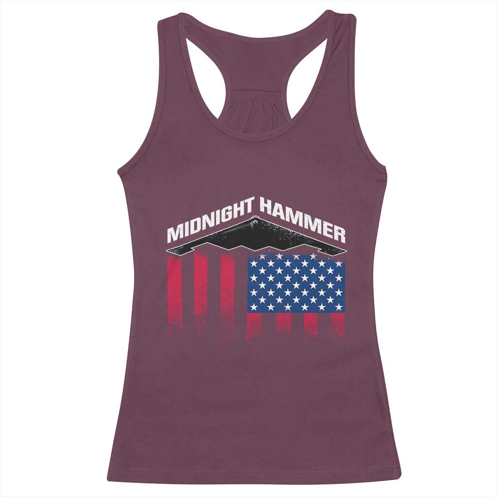Operation Midnight Hammer Racerback Tank Top Tactical Warfare Jets Bombers Military American Flag