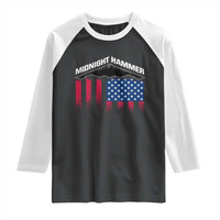 Operation Midnight Hammer Raglan Shirt Tactical Warfare Jets Bombers Military American Flag