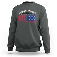 Operation Midnight Hammer Sweatshirt Tactical Warfare Jets Bombers Military American Flag