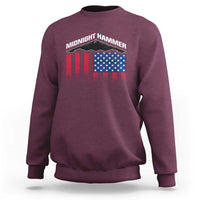 Operation Midnight Hammer Sweatshirt Tactical Warfare Jets Bombers Military American Flag