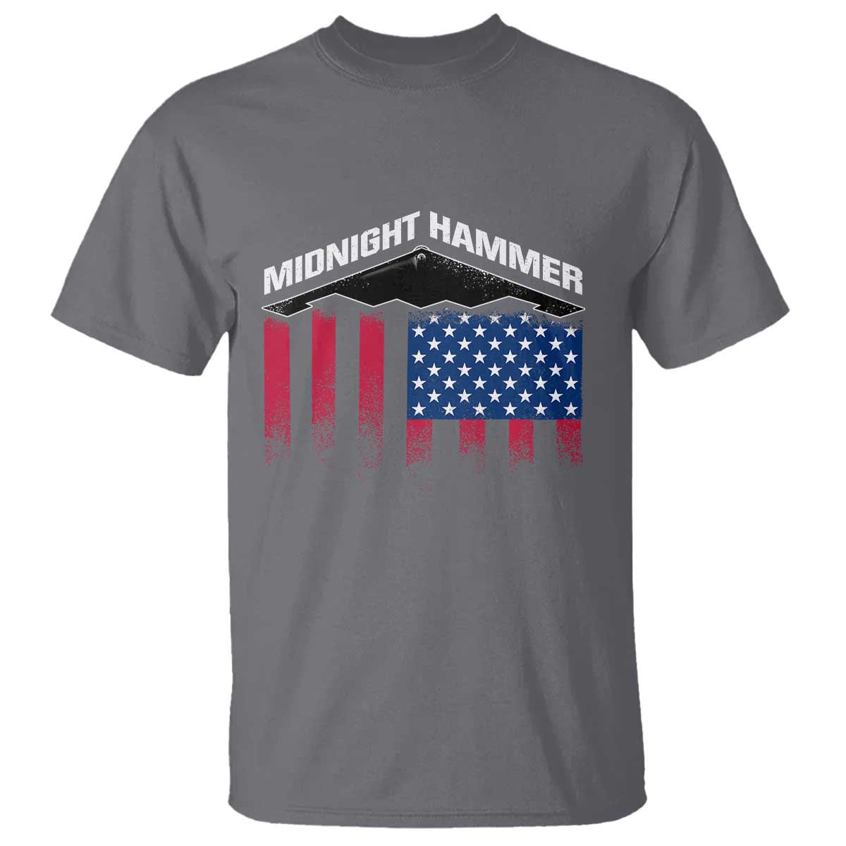 Operation Midnight Hammer T Shirt Tactical Warfare Jets Bombers Military American Flag