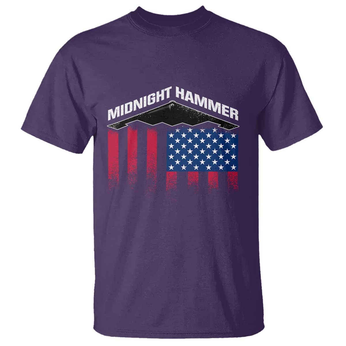 Operation Midnight Hammer T Shirt Tactical Warfare Jets Bombers Military American Flag