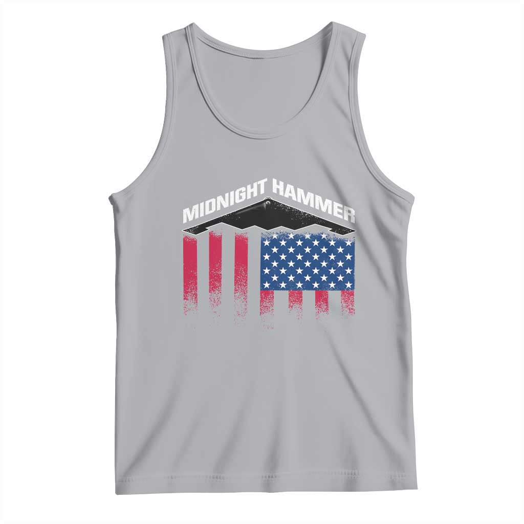 Operation Midnight Hammer Tank Top Tactical Warfare Jets Bombers Military American Flag