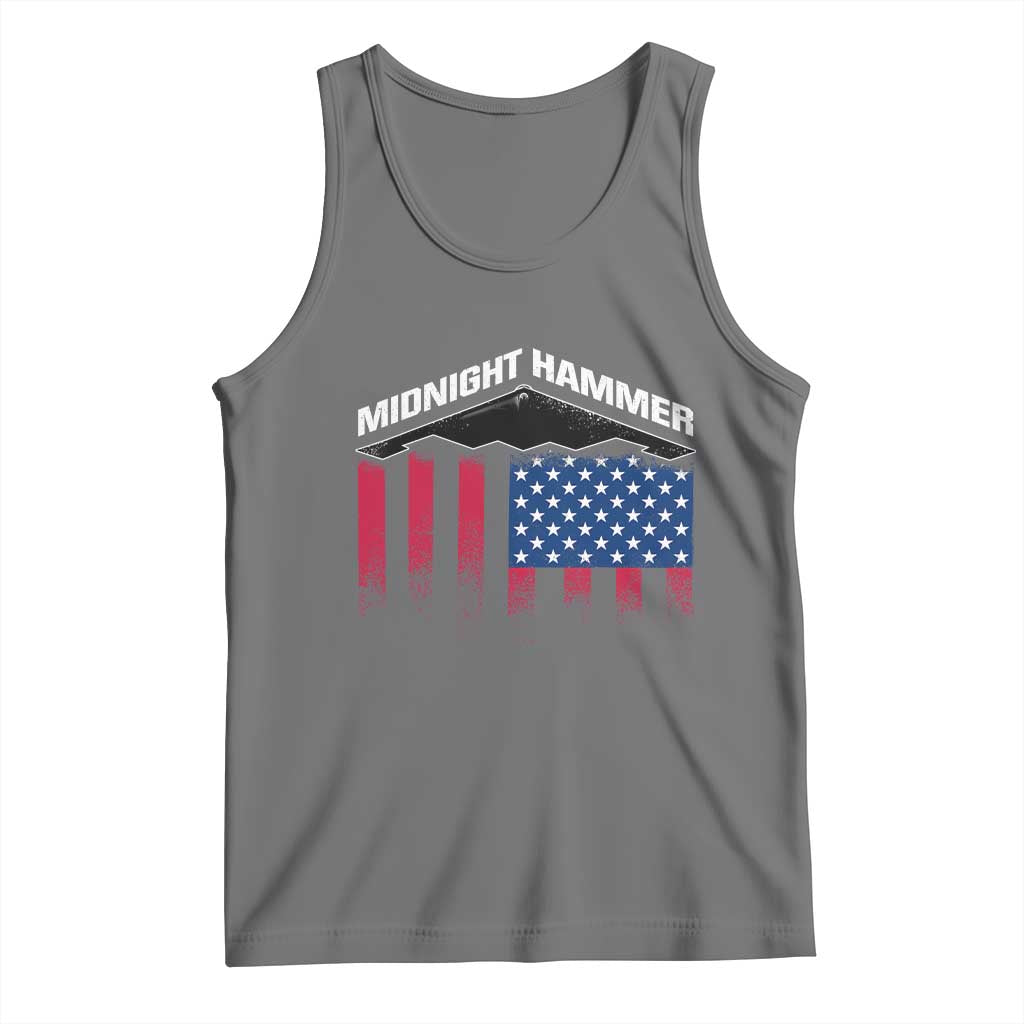 Operation Midnight Hammer Tank Top Tactical Warfare Jets Bombers Military American Flag
