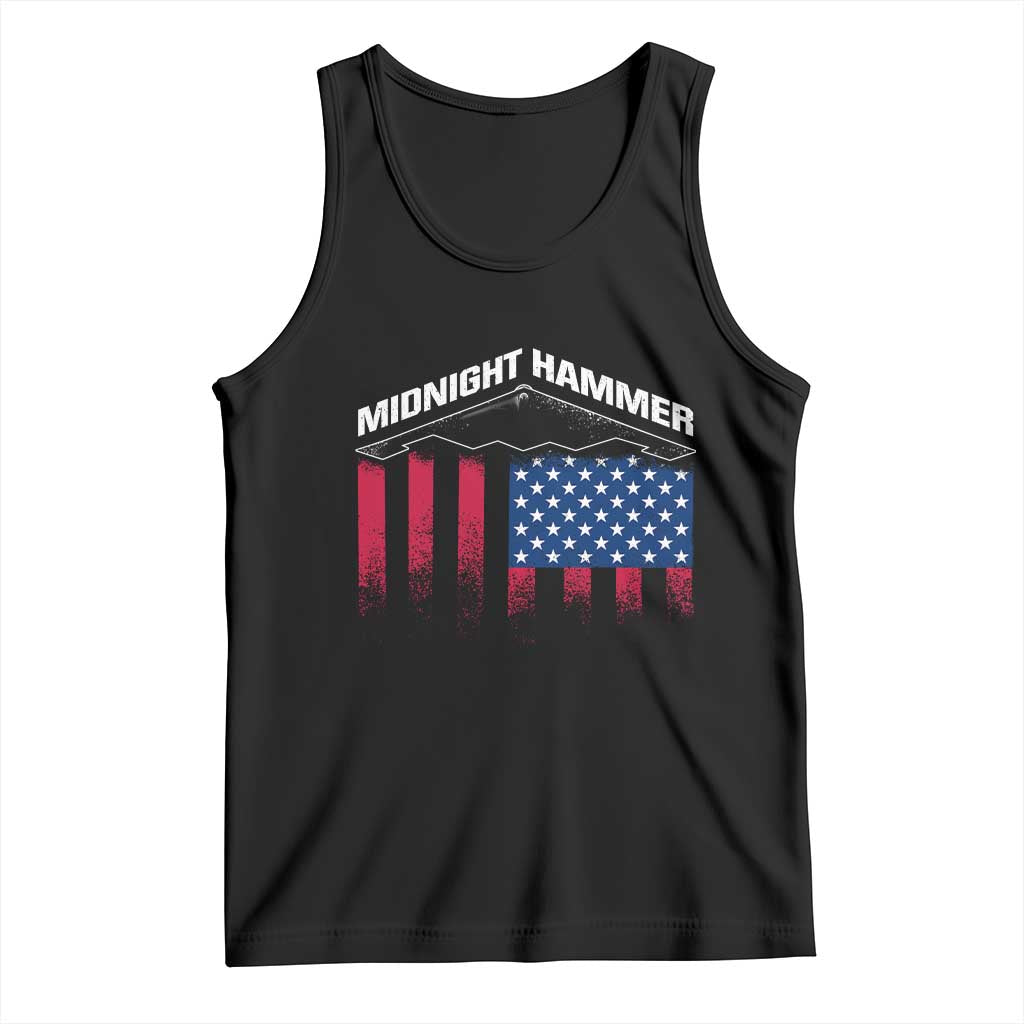 Operation Midnight Hammer Tank Top Tactical Warfare Jets Bombers Military American Flag