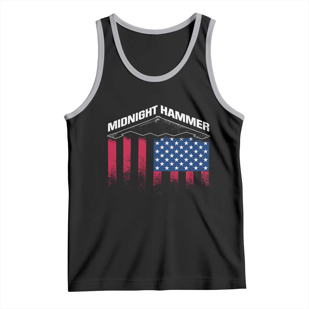 Operation Midnight Hammer Tank Top Tactical Warfare Jets Bombers Military American Flag