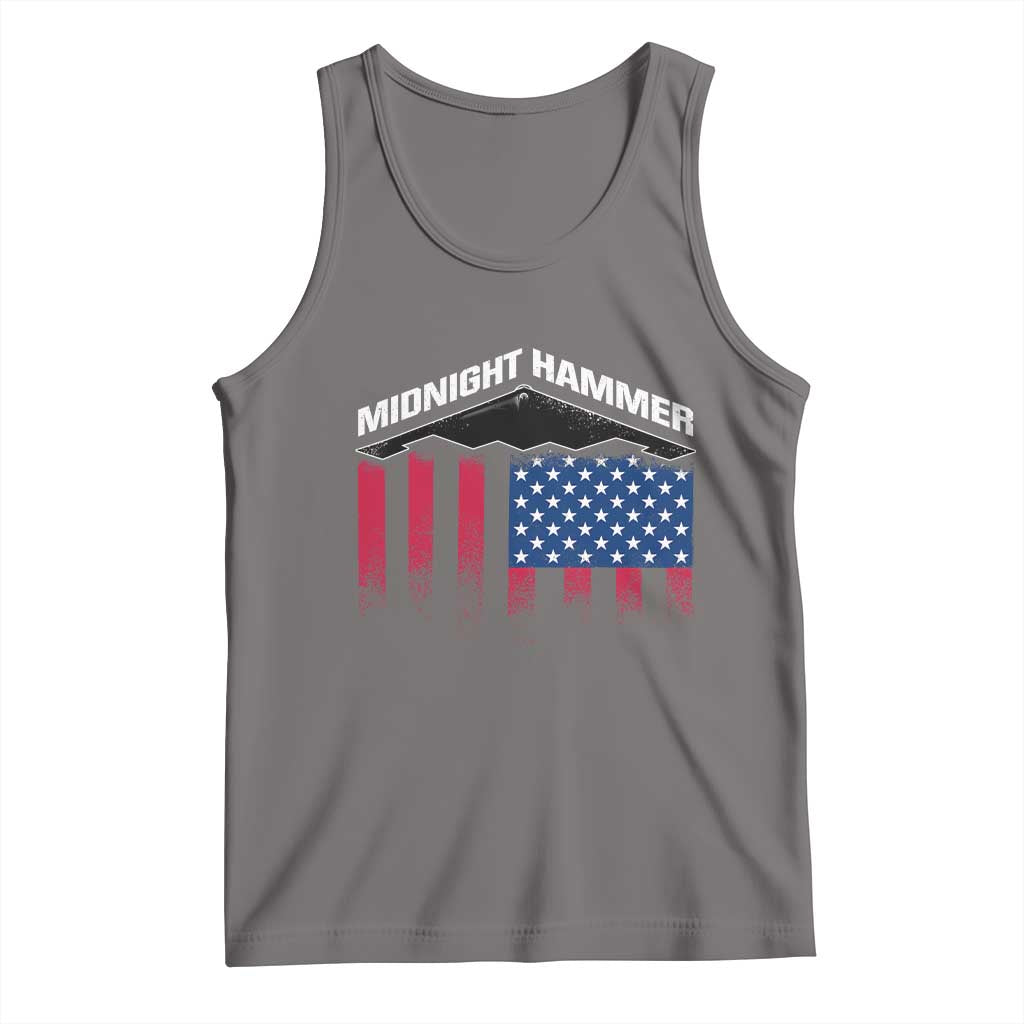 Operation Midnight Hammer Tank Top Tactical Warfare Jets Bombers Military American Flag