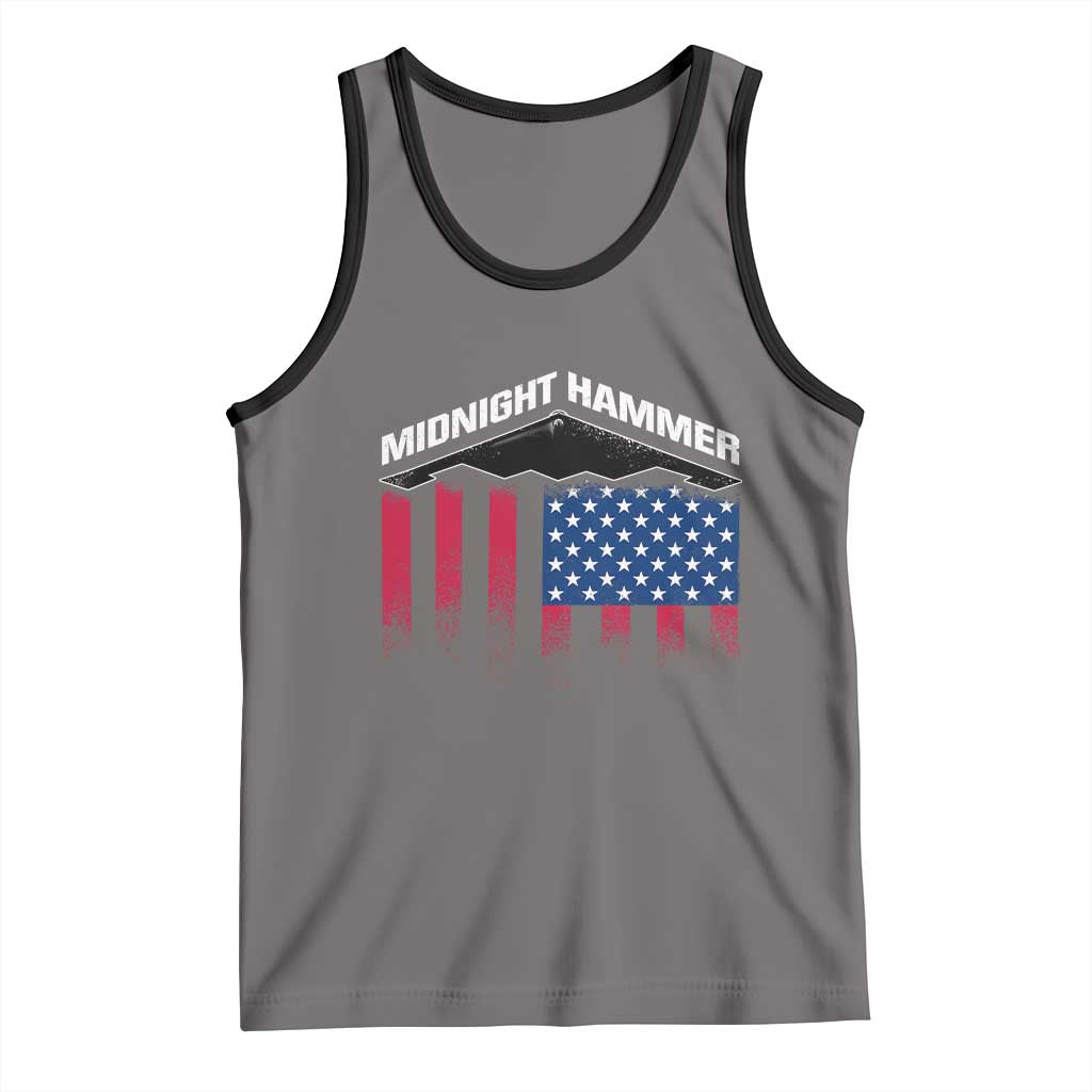 Operation Midnight Hammer Tank Top Tactical Warfare Jets Bombers Military American Flag