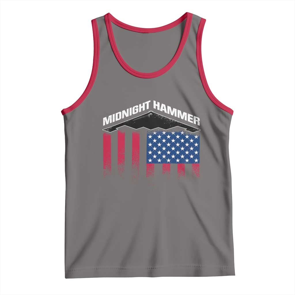 Operation Midnight Hammer Tank Top Tactical Warfare Jets Bombers Military American Flag