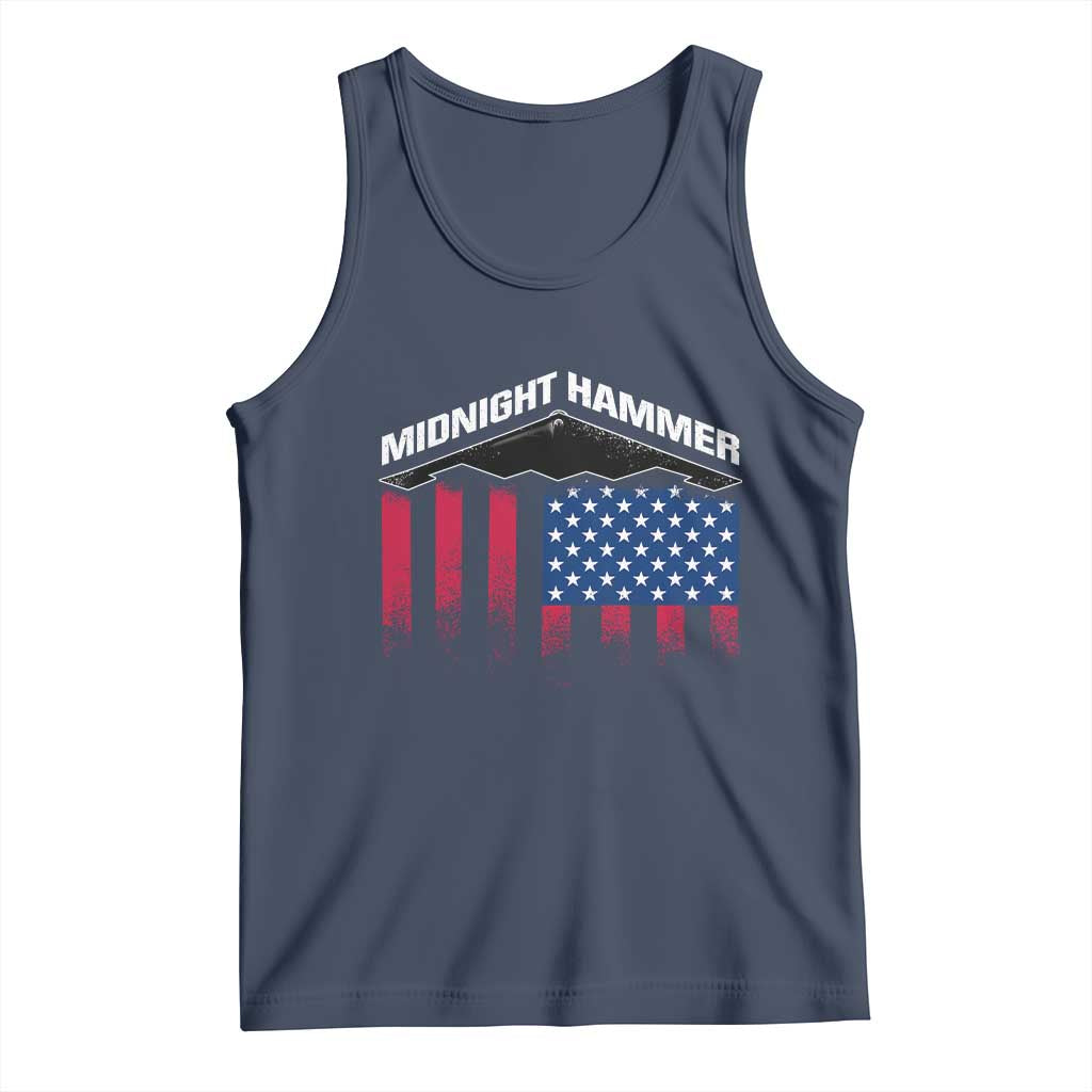 Operation Midnight Hammer Tank Top Tactical Warfare Jets Bombers Military American Flag