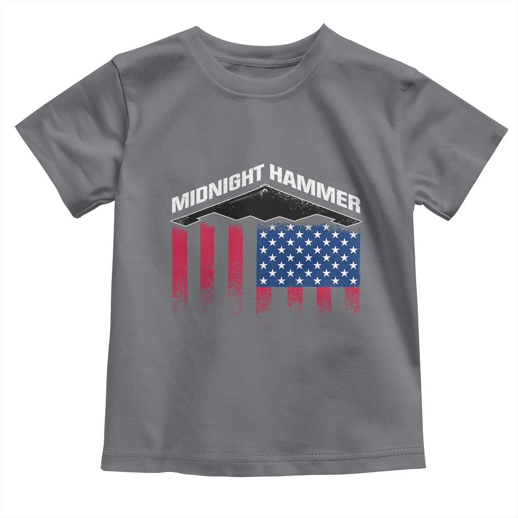 Operation Midnight Hammer Toddler T Shirt Tactical Warfare Jets Bombers Military American Flag