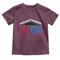 Operation Midnight Hammer Toddler T Shirt Tactical Warfare Jets Bombers Military American Flag