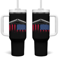 Operation Midnight Hammer Tumbler With Handle Tactical Warfare Jets Bombers Military American Flag