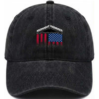 Operation Midnight Hammer Washed Cotton Baseball Cap Tactical Warfare Jets Bombers Military American Flag