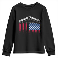 Operation Midnight Hammer Youth Sweatshirt Tactical Warfare Jets Bombers Military American Flag
