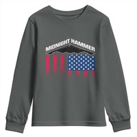 Operation Midnight Hammer Youth Sweatshirt Tactical Warfare Jets Bombers Military American Flag