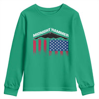 Operation Midnight Hammer Youth Sweatshirt Tactical Warfare Jets Bombers Military American Flag