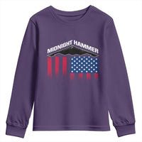 Operation Midnight Hammer Youth Sweatshirt Tactical Warfare Jets Bombers Military American Flag