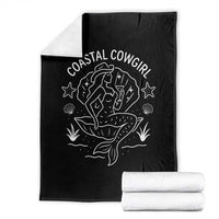 Coastal Cowgirl Throw Blanket Mermaid Rodeo Western Beach - Wonder Print Shop