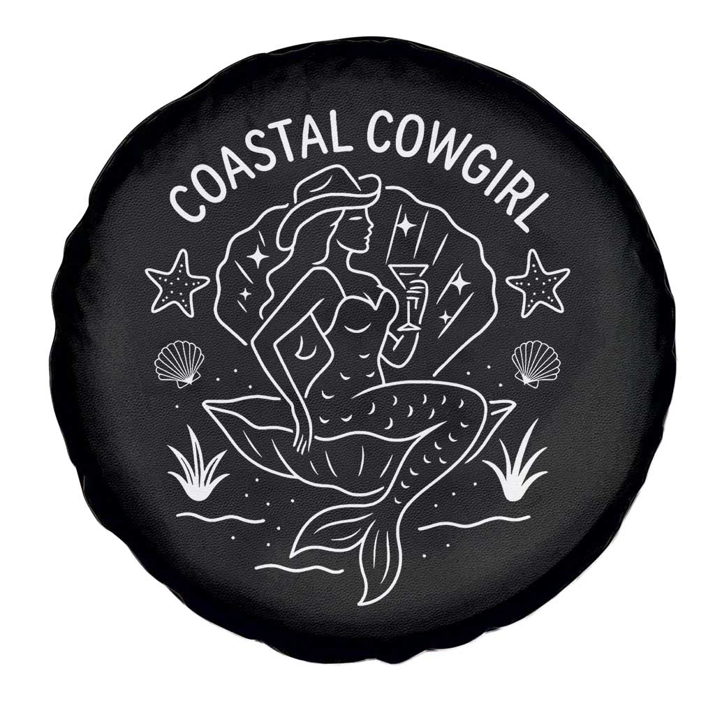 Coastal Cowgirl Spare Tire Cover Mermaid Rodeo Western Beach - Wonder Print Shop