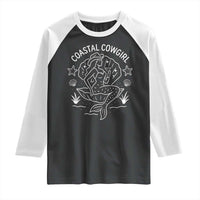 Coastal Cowgirl Raglan Shirt Mermaid Rodeo Western Beach - Wonder Print Shop