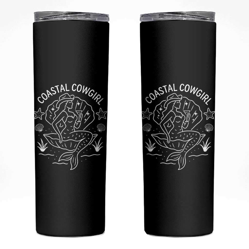 Coastal Cowgirl Skinny Tumbler Mermaid Rodeo Western Beach - Wonder Print Shop