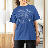 Coastal Cowgirl T Shirt For Women Mermaid Rodeo Western Beach - Wonder Print Shop
