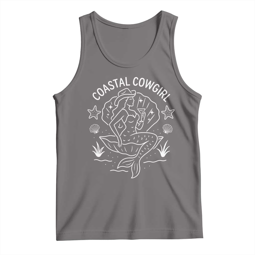 Coastal Cowgirl Tank Top Mermaid Rodeo Western Beach - Wonder Print Shop