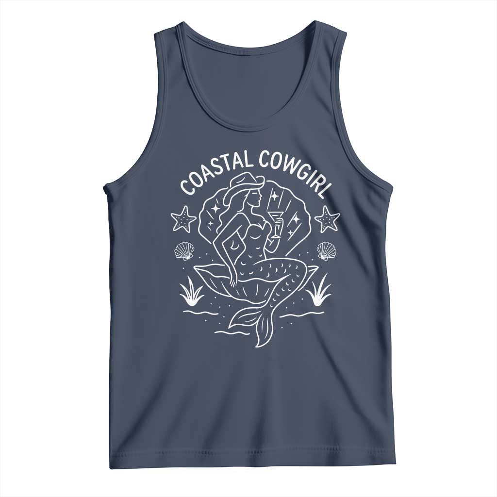 Coastal Cowgirl Tank Top Mermaid Rodeo Western Beach - Wonder Print Shop