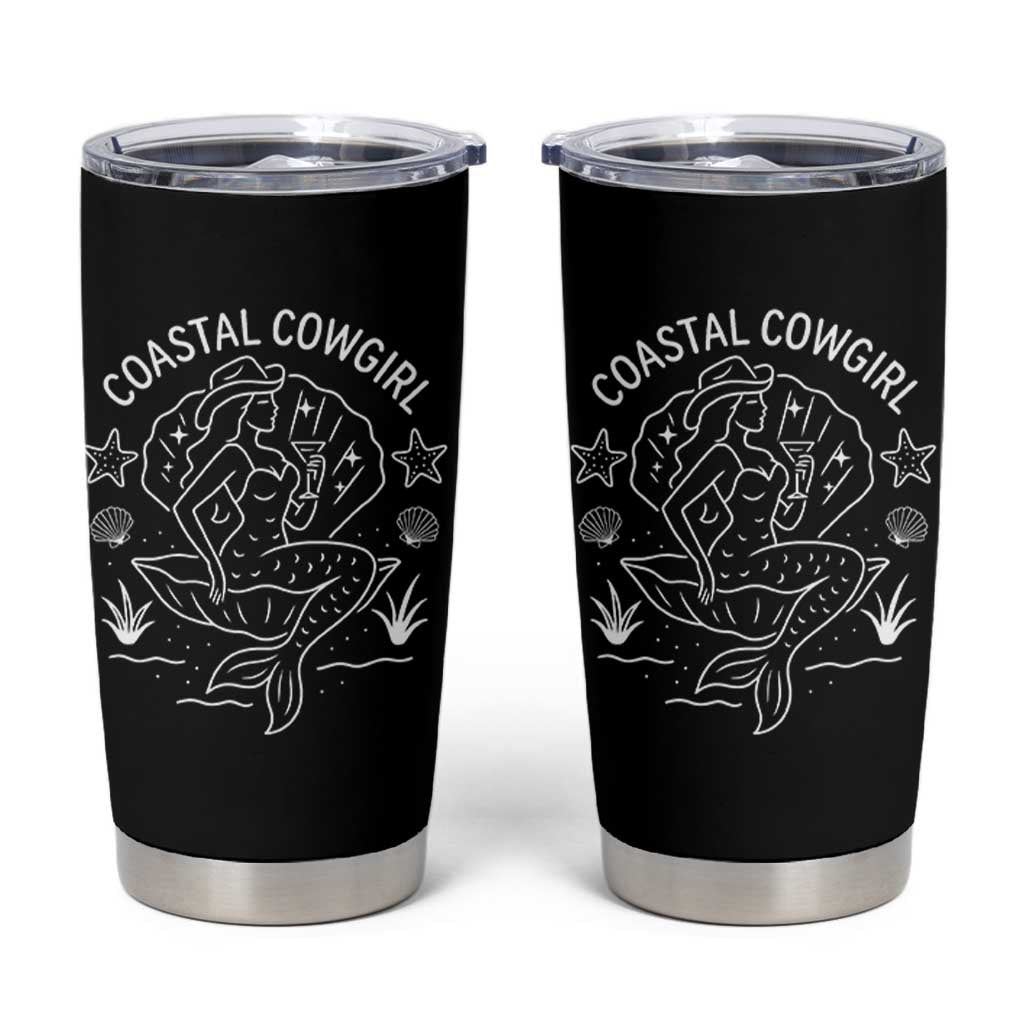 Coastal Cowgirl Tumbler Cup Mermaid Rodeo Western Beach - Wonder Print Shop