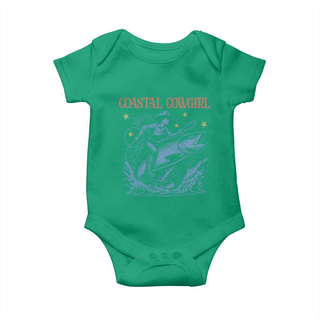 Coastal Cowgirl Baby Onesie Funny Western Country Rodeo Cowgirl Fishing - Wonder Print Shop