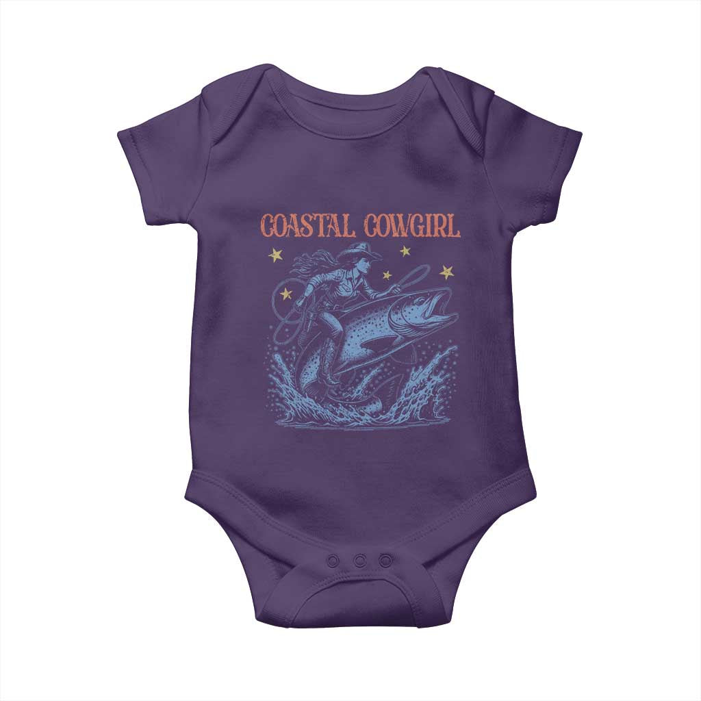 Coastal Cowgirl Baby Onesie Funny Western Country Rodeo Cowgirl Fishing - Wonder Print Shop