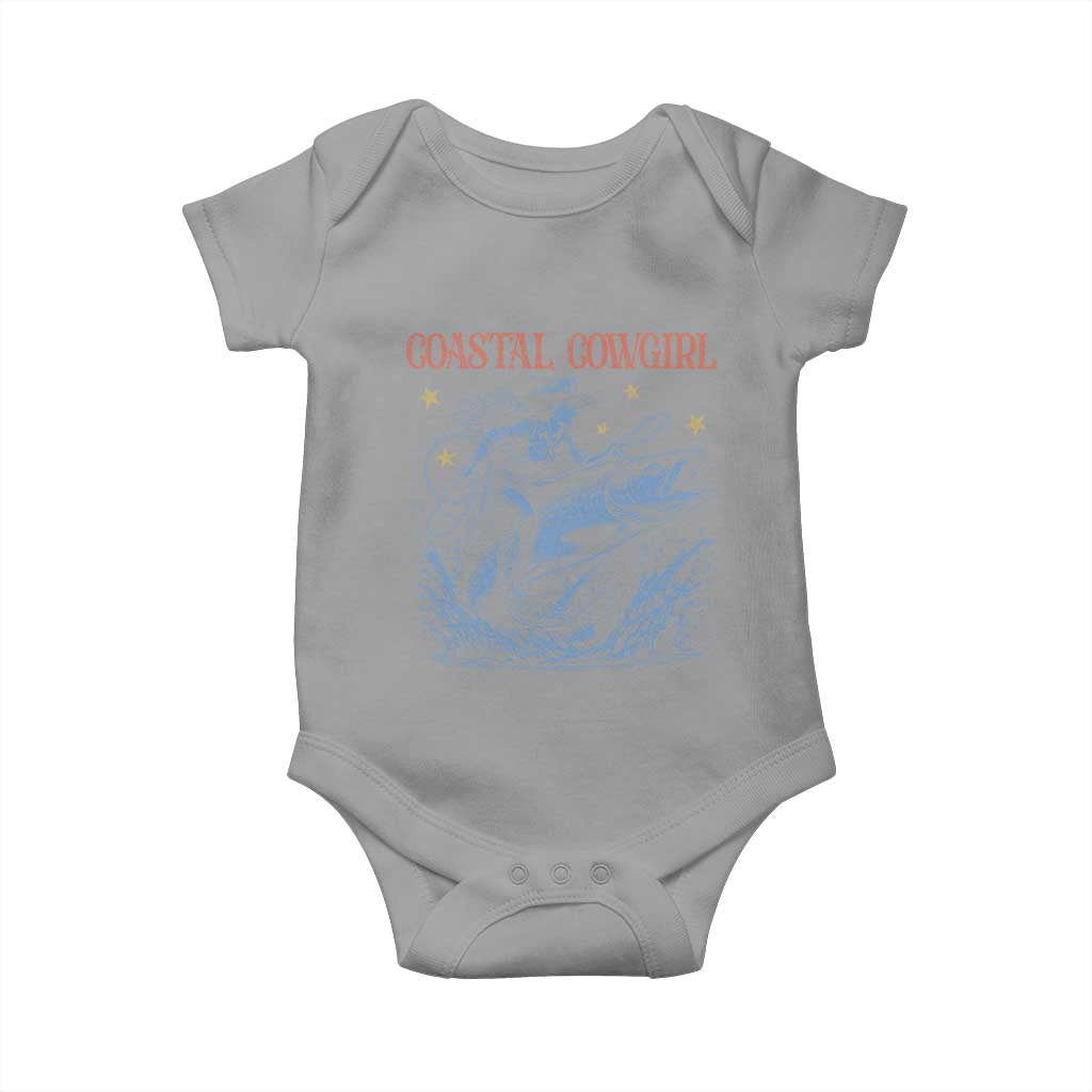 Coastal Cowgirl Baby Onesie Funny Western Country Rodeo Cowgirl Fishing - Wonder Print Shop