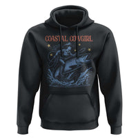 Coastal Cowgirl Hoodie Funny Western Country Rodeo Cowgirl Fishing - Wonder Print Shop