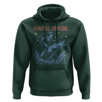 Coastal Cowgirl Hoodie Funny Western Country Rodeo Cowgirl Fishing - Wonder Print Shop