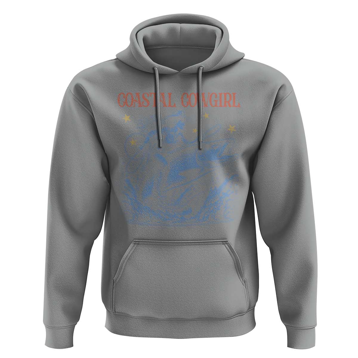Coastal Cowgirl Hoodie Funny Western Country Rodeo Cowgirl Fishing - Wonder Print Shop