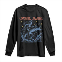 Coastal Cowgirl Long Sleeve Shirt Funny Western Country Rodeo Cowgirl Fishing - Wonder Print Shop