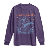 Coastal Cowgirl Long Sleeve Shirt Funny Western Country Rodeo Cowgirl Fishing - Wonder Print Shop