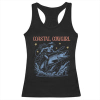 Coastal Cowgirl Racerback Tank Top Funny Western Country Rodeo Cowgirl Fishing - Wonder Print Shop