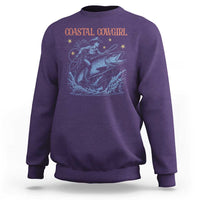 Coastal Cowgirl Sweatshirt Funny Western Country Rodeo Cowgirl Fishing - Wonder Print Shop