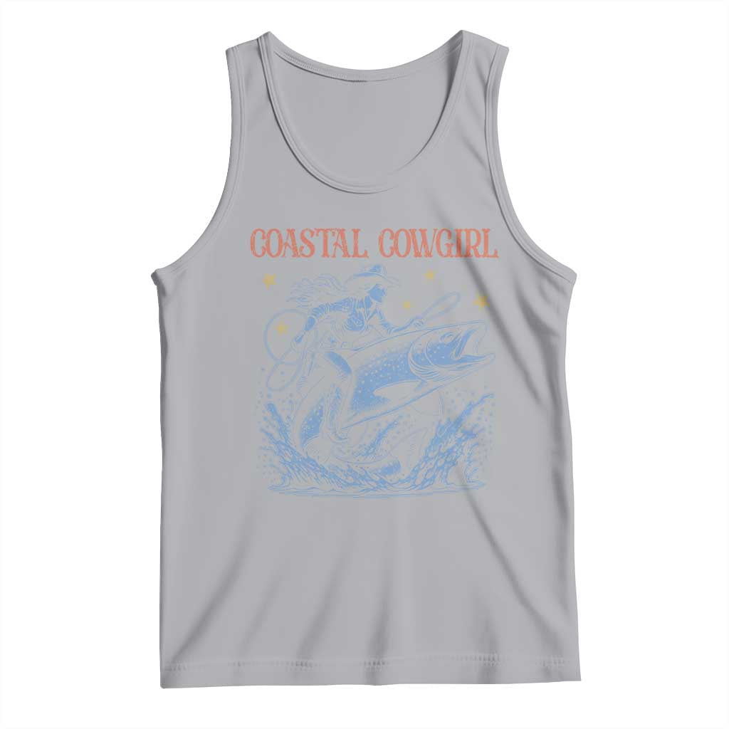 Coastal Cowgirl Tank Top Funny Western Country Rodeo Cowgirl Fishing - Wonder Print Shop