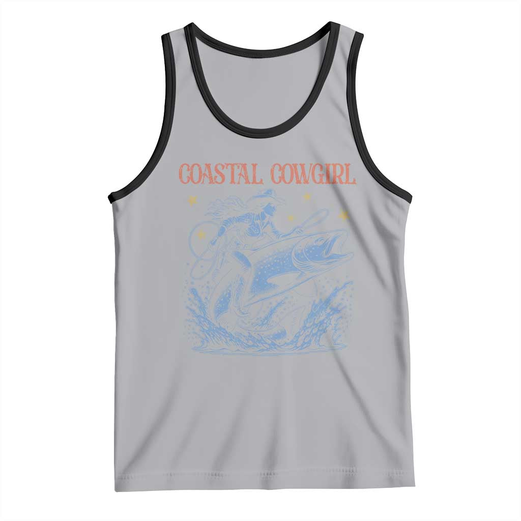 Coastal Cowgirl Tank Top Funny Western Country Rodeo Cowgirl Fishing - Wonder Print Shop