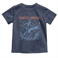 Coastal Cowgirl Toddler T Shirt Funny Western Country Rodeo Cowgirl Fishing - Wonder Print Shop