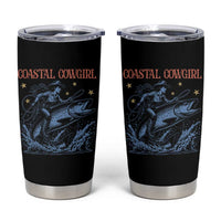 Coastal Cowgirl Tumbler Cup Funny Western Country Rodeo Cowgirl Fishing - Wonder Print Shop