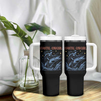 Coastal Cowgirl Tumbler With Handle Funny Western Country Rodeo Cowgirl Fishing - Wonder Print Shop