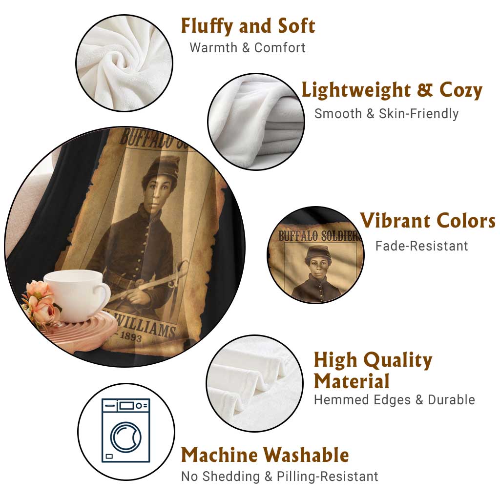 Cathay Williams Throw Blanket Buffalo Soldier First African American Female Soldier - Wonder Print Shop